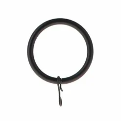 Lot de 8 anneaux tringle rideau (D28 mm) Lino Noir mat