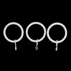 Lot de 8 anneaux tringle rideau (D20 mm) Jim Blanc mat