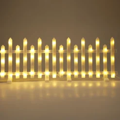 Lot de 8 barrières lumineuses 192 LED (2,80 m x H25 cm) Féerie Blanc chaud