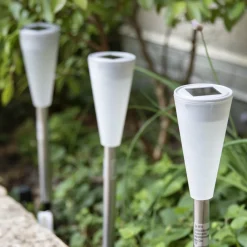 Lot de 10 bornes de jardin solaires (H26 cm) Marly Multicolore