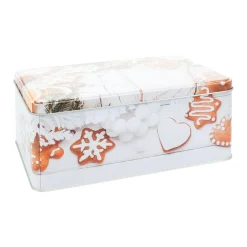 Lot de 3 boîtes de rangement en métal rectangulaires Les Pains d'épices