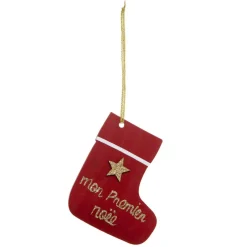 Lot de 3 bottes (H11 cm)Premier Noël Rouge