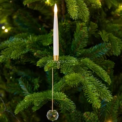 Lot de 10 bougies à piles (H15 cm) Crystal Blanc chaud