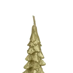 Lot de 2 bougies bâton en cire (H25 cm) Sapin Doré