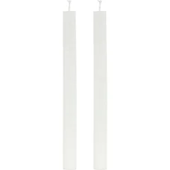 Lot de 2 bougies bâton (H25 cm) Chandelier Blanc givré