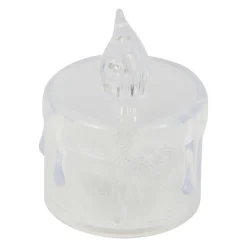 Lot de 4 bougies LED Chauffe-plat Transparentes et pailletées