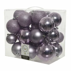 Lot de 26 boules de Noël Lara Lilas