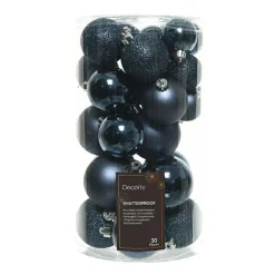 Lot de 30 boules de Noël Alpine assorties Bleu nuit