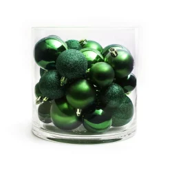 Lot de 30 boules de Noël assorties New Alpine Vert sapin
