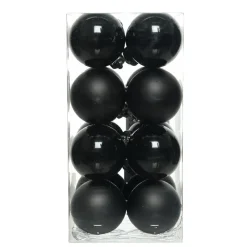 Lot de 16 boules de Noël (D40 mm) Aravis Noir