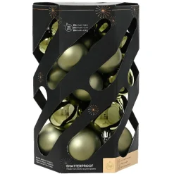 Lot de 30 boules de Noël (D60 mm) Aravis Vert romarin