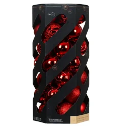 Lot de 35 boules de Noël (D60 mm) Aravis mix Rouge