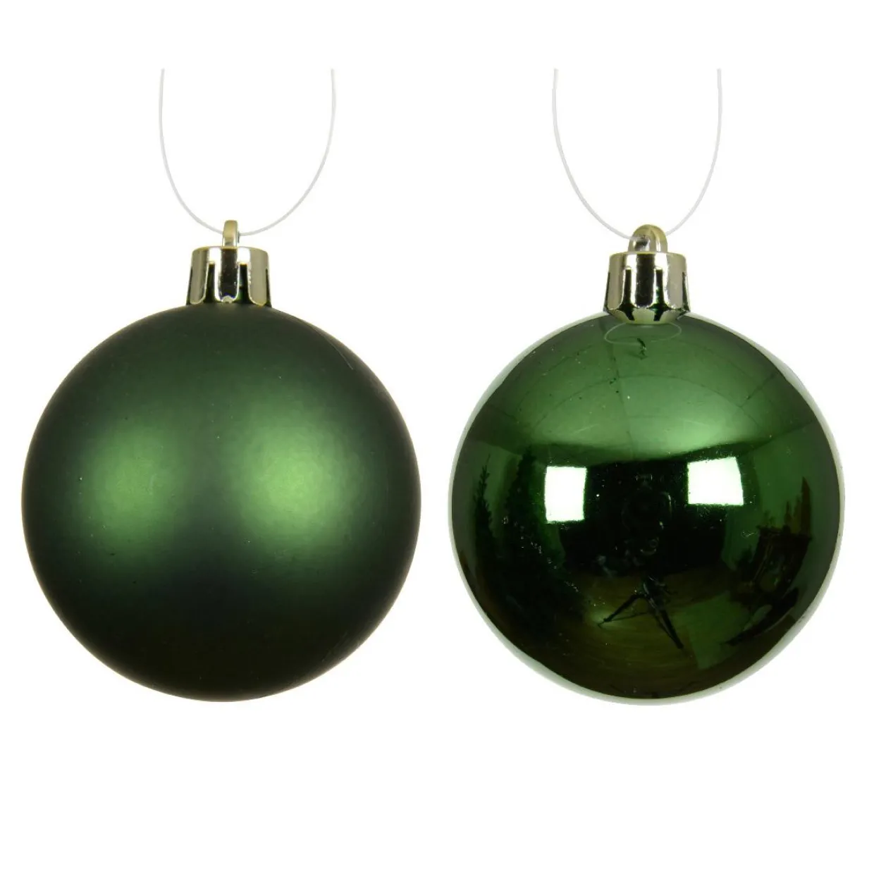 Lot de 16 boules de Noël (D40 mm) Aravis Vert sapin
