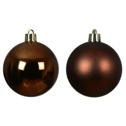 Lot de 30 boules de Noël (D60 mm) Aravis Brun café