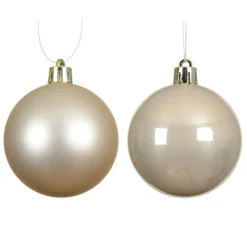 Lot de 4 boules de Noël (D100 mm) Aravis Perle