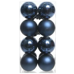 Lot de 16 boules de Noël (D40 mm) Aravis Bleu nuit