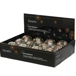 Lot de 12 boules de Noël (D80 mm) Festive Multicolore