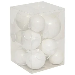 Lot de 14 boules de Noël (D150 mm) Darling Blanc