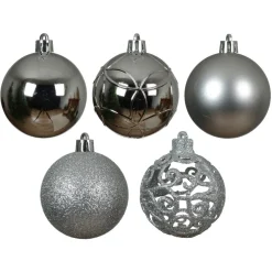 Lot de 35 boules de Noël (D60 mm) Aravis Argent