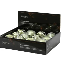Lot de 12 boules de Noël (D80 mm) Swiss Vert romarin