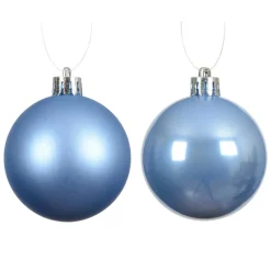 Lot de 12 boules de Noël (D60 mm) Aravis Bleu ciel