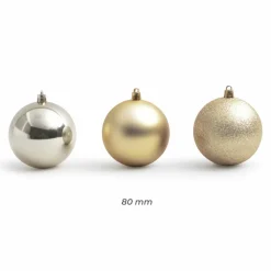 Lot de 30 boules de Noël (D80 mm) New Alpine Perle