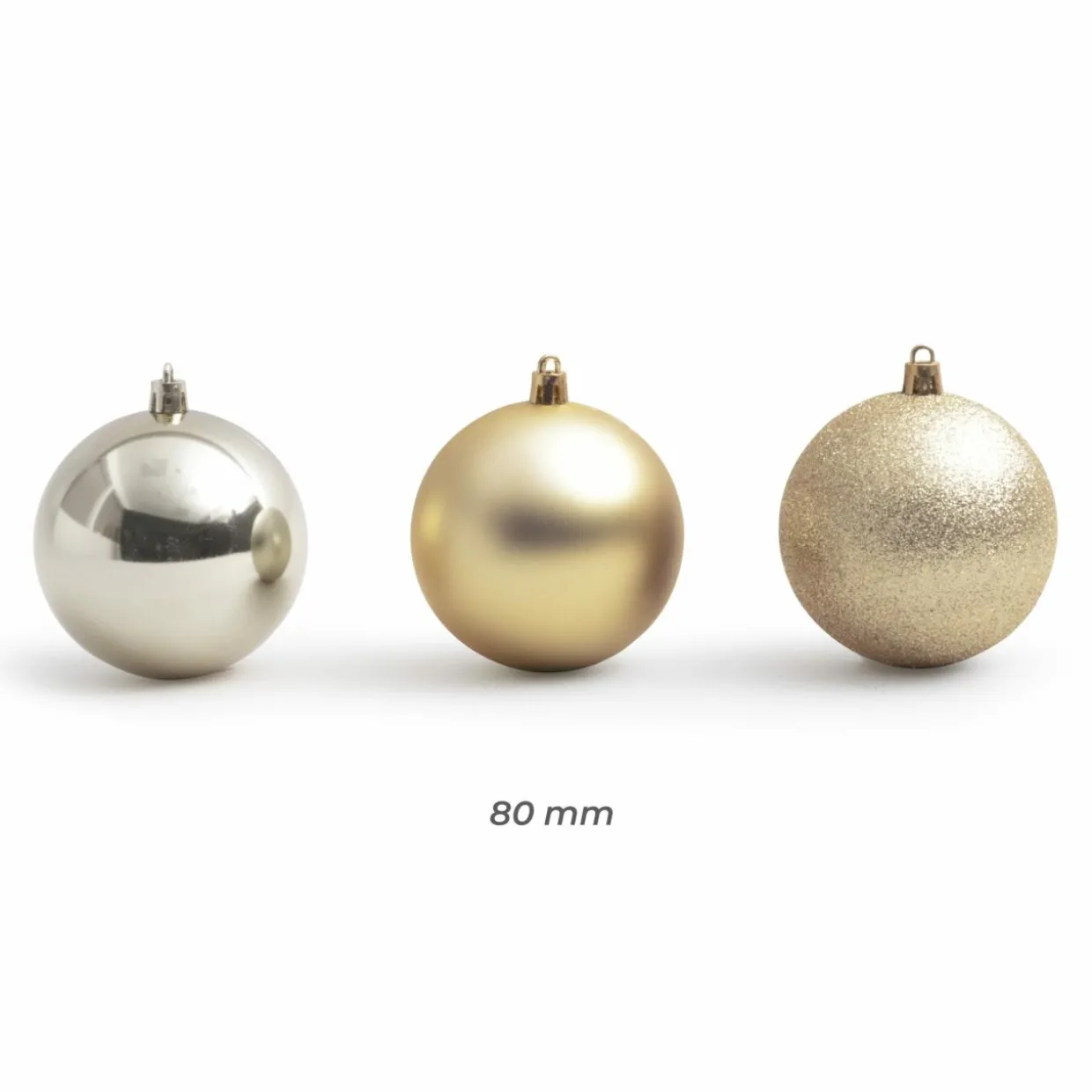 Lot de 30 boules de Noël (D80 mm) New Alpine Perle