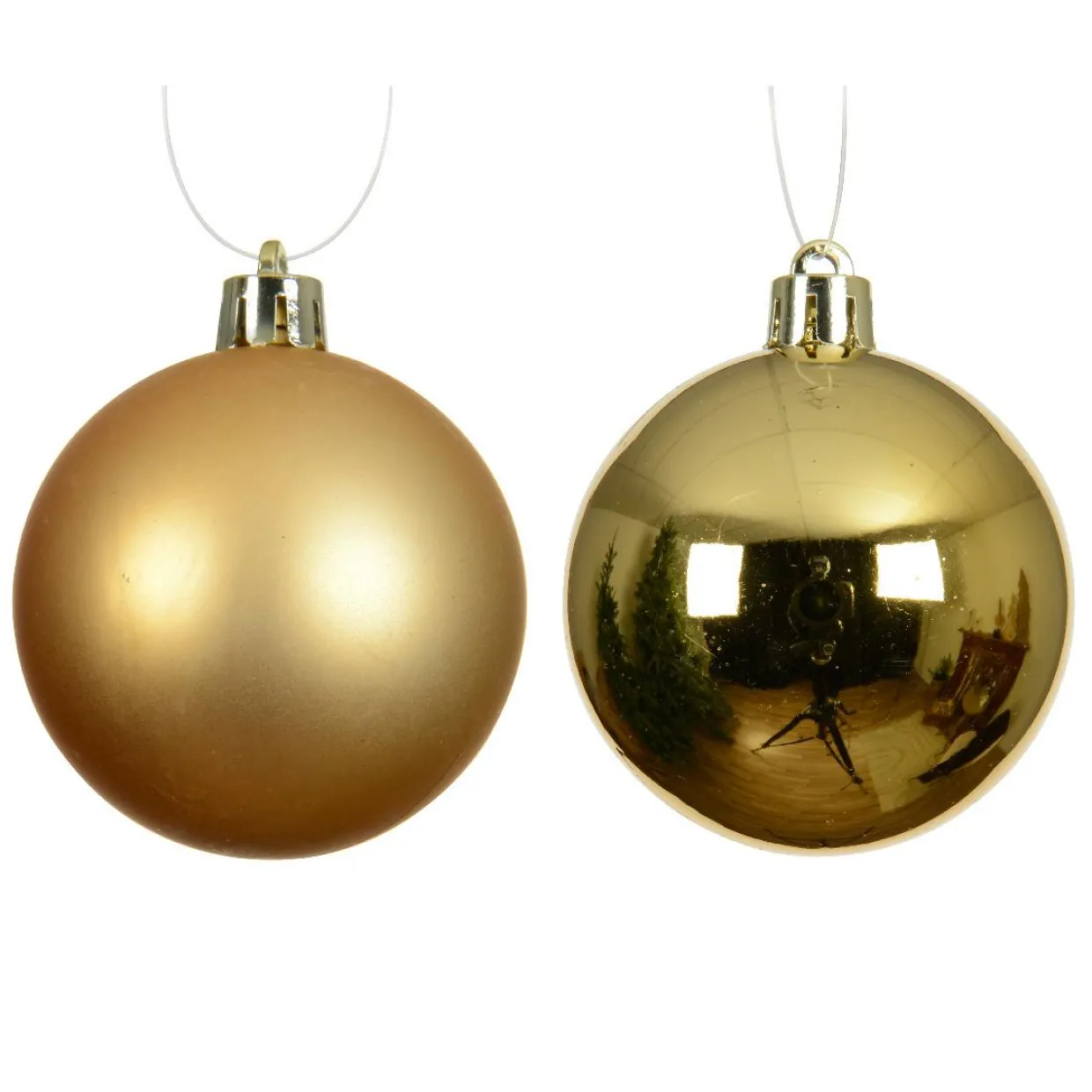 Lot de 16 boules de Noël (D40 mm) Aravis Or