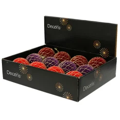 Lot de 12 boules de Noël (D80 mm) Palais Royal Multicolore