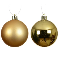 Lot de 6 boules de Noël (D80 mm) Aravis Or
