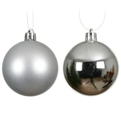 Lot de 12 boules de Noël (D60 mm) Aravis Argent