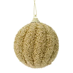 Lot de 12 boules de Noël (D80 mm) Etincelle Or