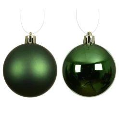 Lot de 4 boules de Noël (D100 mm) Aravis Vert sapin