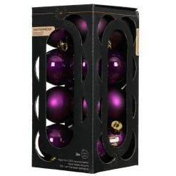 Lot de 16 boules de Noël (D40 mm) Aravis Figue