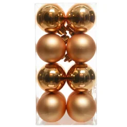 Lot de 16 boules de Noël (D40 mm) Aravis Orange