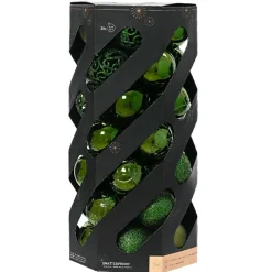 Lot de 35 boules de Noël (D60 mm) Aravis mix Vert sapin