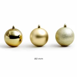 Lot de 30 boules de Noël (D80 mm) New Alpine Or