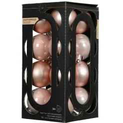 Lot de 16 boules de Noël (D40 mm) Aravis Rose poudré