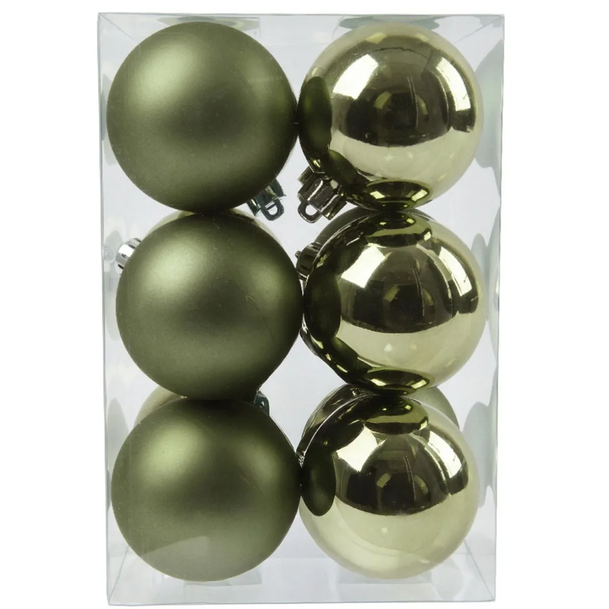 Lot de 12 boules de Noël (D60 mm) Aravis Vert romarin