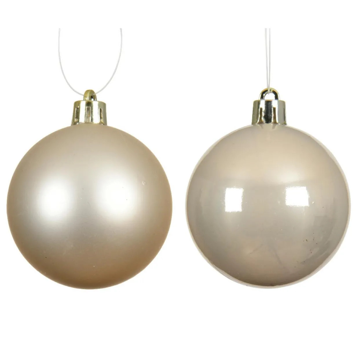 Lot de 12 boules de Noël (D60 mm) Aravis Perle