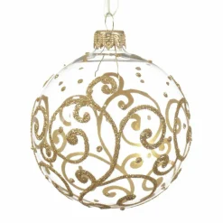 Lot de 6 boules de Noël (D80 mm) en verre Stacy