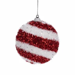 Lot de 3 boules de Noël (D80 mm) Nébuleuse Rouge