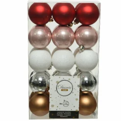 Lot de 30 boules de Noël (D60 mm) Alpine Multicolore