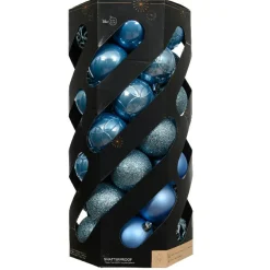 Lot de 35 boules de Noël (D60 mm) Aravis Bleu ciel