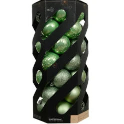 Lot de 35 boules de Noël (D60 mm) Aravis mix Vert Matcha