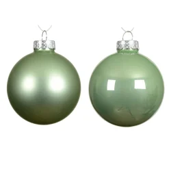 Lot de 6 Boules de Noël en verre (D80 mm) Boréal Vert Matcha