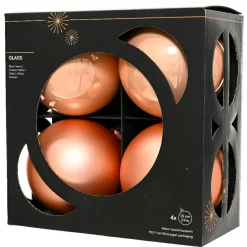 Lot de 4 boules de Noël en verre (D100 mm) Boréal Pêche