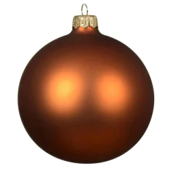 Lot de 4 boules de Noël en verre (D100 mm) Arctique mate Citrouille