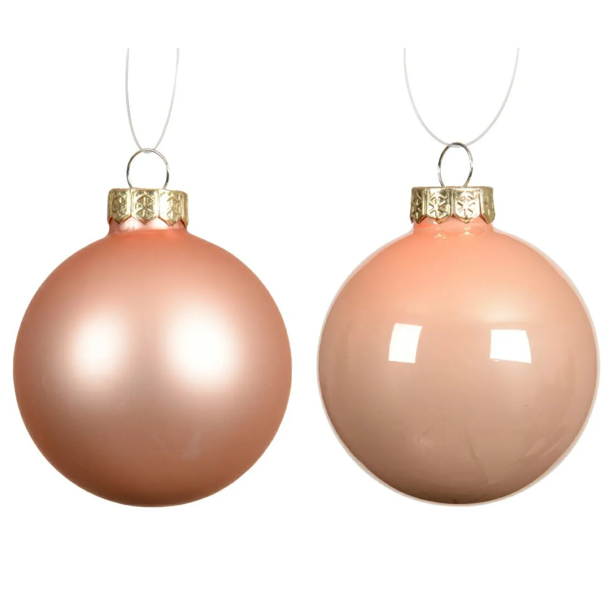 Lot de 6 boules de Noël en verre (D80 mm) Boréal Pêche