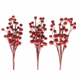 Lot de 3 branches de Baies (15 cm) Billa Rouge